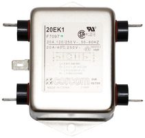 CORCOM - TE CONNECTIVITY 20EK1 电源线滤波器, 通用, 250 VAC, 20 A, 单相, 1阶, 底板安装