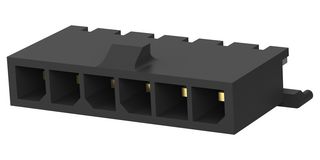 AMP - TE CONNECTIVITY 2-1445093-6 引脚针座, 线至板, 3 mm, 1 排, 6 触点, 通孔直型, Micro MATE-N-LOK