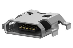 TE CONNECTIVITY 2134441-2 USB Connector, Micro USB Type B, USB 2.0, Receptacle, 5 Ways, Surface Mount, Through Hole Mount