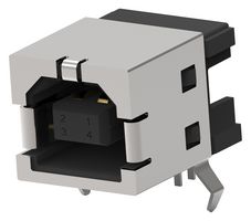 AMP - TE CONNECTIVITY 292304-5 USB Connector, USB Type B, USB 2.0, Receptacle, 4 Ways, Through Hole Mount, Right Angle