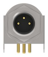 TE CONNECTIVITY 2-2172093-2 Sensor Connector, M8, Male, 3 Positions, PCB Pin, Right Angle Panel Mount