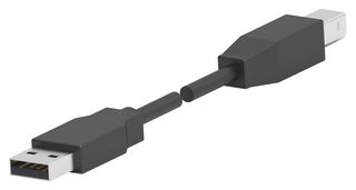 AMP - TE CONNECTIVITY 1487595-1 USB Cable, Type A Plug to Type B Plug, 1 m, 3.3 ft, USB 2.0, Black