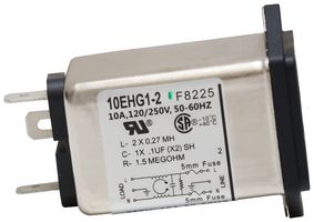 TE CONNECTIVITY - CORCOM 10EHG1-2 滤波IEC电源入口模块, IEC C14, 通用, 10 A, 250 VAC