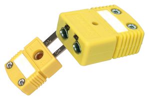 OMEGA HSTW-K-M 热电偶连接器,标准,黄色,2 针,插头,K 型,-29 °C 至 260 °C,ANSI,HSTW 系列