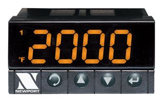 OMEGA DPI8 Panel Meter, Temperature / Process, 4-Digit, 21 mm, 240 VAC, DPi Series