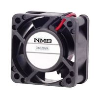 NMB TECHNOLOGIES 04020VA-12Q-AA-00 DC Axial Fan, 12 V, Square, 40 mm, 20 mm, Ball Bearing, 12.4 CFM