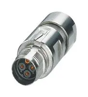 PHOENIX CONTACT 1069509 圆形连接器, M系列圆形连接器, 电缆安装插座, 3 触点, 压接插座-无触芯, 快锁