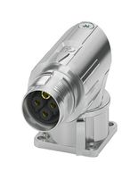 PHOENIX CONTACT 1069506 Circular Connector, M-Series Circular Connector, Right Angle Panel Mount Receptacle, 3 Contacts