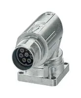 PHOENIX CONTACT 1628504 圆形连接器, M系列圆形连接器, 直角面板安装插座, 7 触点, 压接插座-无触芯, 螺纹