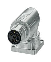 PHOENIX CONTACT 1628515 圆形连接器, M系列圆形连接器, 直角面板安装插座, 5 触点, 压接引脚-无触芯, 螺纹
