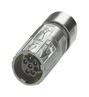 PHOENIX CONTACT 1628998 圆形连接器, M系列圆形连接器, 电缆安装插头, 5 触点, 压接引脚-无触芯, 快锁