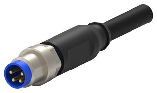 TE CONNECTIVITY 2273002-1 Sensor Cable, M8 Plug, Free End, 4 Positions, 1.5 m, 4.9 ft
