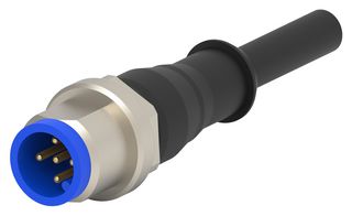 TE CONNECTIVITY 2273028-1 Sensor Cable, M12 Plug, Free End, 4 Positions, 1.5 m, 4.9 ft