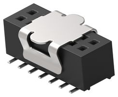 TE CONNECTIVITY 1MM-R-D07-VS-00-F-TBP PCB插座, 板至板, 1 mm, 2 排, 14 触点, 表面安装直型, Ampmodu Small Centerline