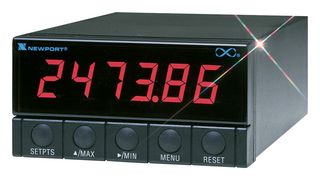 OMEGA DP41-S-AR4 Strain Gage Indicator, 1/8 DIN, 115 VAC, Analog, Dual Relay Outputs, DP41 Series