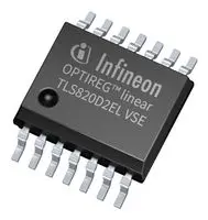 INFINEON TLS820D2ELVSEXUMA2 LDO稳压器, 固定, 3 V至40 V输入, 100mV压降, 5 V/200 mA输出, SSOP-14, -40°C至105 °C