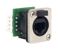 AMPHENOL SINE/TUCHEL RJXS8FD6I Modular Connector, IDC Punch Down, RJ45 Jack, 1 x 1 (Port), 8P8C, Cat6, IP54, Panel Mount
