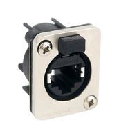 AMPHENOL SINE/TUCHEL RJXS8FD3HB 模块连接器, PCB, RJ45 插座, 1 x 1 (端口), 8P8C, IP54, 面板安装