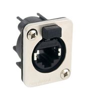 AMPHENOL SINE/TUCHEL RJXS8FD5VB 模块连接器, PCB, RJ45 插座, 1 x 1 (端口), 8P8C, Cat5e, IP54, 面板安装