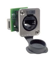AMPHENOL SINE/TUCHEL RJXS8FG5T 模块连接器，RJ45 插口，1 x 1（端口），8P8C，Cat5e，IP54，面板安装