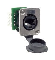 AMPHENOL SINE/TUCHEL RJXS8FG5I 模块连接器, IDC打入工具, RJ45 插座, 1 x 1 (端口), 8P8C, Cat5e, IP54, 面板安装