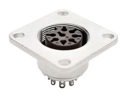 AMPHENOL SINE/TUCHEL C09131T0081002 圆形连接器, 标准圆形连接器, signal mate C091 M16-D Series, 面板安装插座, 8 触点, 焊接插座, 螺纹