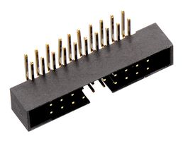 WURTH ELEKTRONIK 62502021721 Pin Header, Wire-to-Board, 2 mm, 2 Rows, 20 Contacts, Through Hole Right Angle, WR-BHD