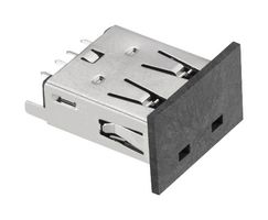 WURTH ELEKTRONIK 614104135023R 连接器, USB, USB A, USB 2.0, 插座, 4 路, 通孔安装, 垂直