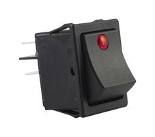 MULTICOMP PRO MP008556 翘板开关, DPDT, 发光, 面板安装, 红色