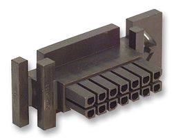 MOLEX 44133-1200 Connector Housing, Black, Micro-Fit 3.0 BMI 44133 Series, Receptacle, 12 Ways, 3 mm