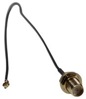 PULSE ELECTRONICS W9006 RF / Coaxial Cable Assembly, 6 ", 150 mm, 1.13mm, U.FL Right Angle Plug, SMA RP Straight Jack