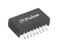 PULSE ELECTRONICS HX1098NL 以太网和LAN变压器, 10/100 Base-TX PoE, 1端口, 1:1, 350 µH, 1.5 kV, 表面安装