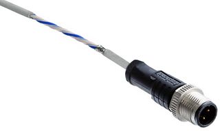 AMPHENOL LTW M12A-02BMMM-SL8C01 Sensor Cable, M12 Plug, Free End, 2 Positions, 1 m, 3.3 ft, M Series