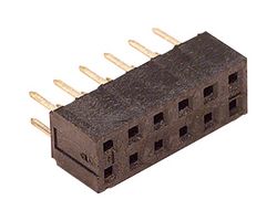 MOLEX 79107-7008 PCB Receptacle, Board-to-Board, 2 mm, 2 Rows, 18 Contacts, Female Receptacle, Through Hole Mount