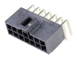 MOLEX 105314-1114 引脚针座, 电源, 线至板, 2.5 mm, 2 排, 14 触点, 通孔直角, Nano-Fit 105314 Series