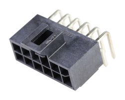 MOLEX 105314-1212 引脚针座, 电源, 线至板, 2.5 mm, 2 排, 12 触点, 通孔直角, Nano-Fit 105314 Series