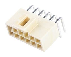 MOLEX 105314-2112 引脚针座, 电源, 线至板, 2.5 mm, 2 排, 12 触点, 通孔直角, Nano-Fit 105314 Series