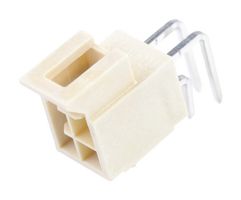 MOLEX 105314-2204 引脚针座, 电源, 线至板, 2.5 mm, 2 排, 4 触点, 通孔直角, Nano-Fit 105314 Series