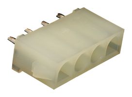 MOLEX 10-84-4040 引脚针座, 线至板, 6.35 mm, 1 排, 4 触点, 通孔直型, MLX 42002 Series