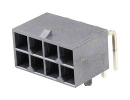 MOLEX 172064-1008 引脚针座, 线至板, 5.7 mm, 2 排, 8 触点, 通孔直角, Mega-Fit 172064 Series