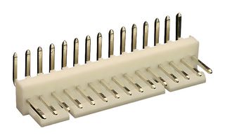 MOLEX 22-05-3151 Pin Header, Wire-to-Board, 2.54 mm, 1 Rows, 15 Contacts, Through Hole Right Angle
