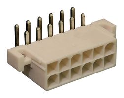 MOLEX 39-29-1127 引脚针座, 线至板, 4.2 mm, 2 排, 12 触点, 通孔直角, Mini-Fit Jr. 5569 Series