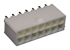 MOLEX 39-31-0140 引脚针座, 线至板, 4.2 mm, 2 排, 14 触点, 通孔直型, Mini-Fit Jr. 5566 Series