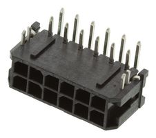 MOLEX 43045-1221 Pin Header, Wire-to-Board, 3 mm, 2 Rows, 12 Contacts, Through Hole Right Angle