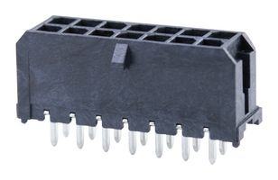 MOLEX 43045-1429 引脚针座, 线至板, 3 mm, 2 排, 14 触点, 通孔直型, Micro-Fit 3.0 43045 Series