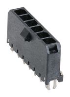 MOLEX 43650-0619 引脚针座, 线至板, 3 mm, 1 排, 6 触点, 通孔直型, Micro-Fit 3.0 43650 Series
