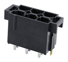 MOLEX 43915-1401 引脚针座, 电源, 线至板, 10 mm, 2 排, 6 触点, 通孔直型, Mini-Fit Sr. 43915 Series