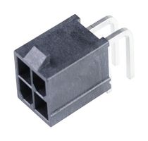 MOLEX 46991-1004 引脚针座, 线至板, 4.2 mm, 2 排, 4 触点, 通孔直角, Mini-Fit Jr. 46991 Series