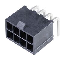 MOLEX 46991-1008 引脚针座, 线至板, 4.2 mm, 2 排, 8 触点, 通孔直角, Mini-Fit Jr. 46991 Series