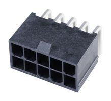 MOLEX 46991-1010 引脚针座, 线至板, 4.2 mm, 2 排, 10 触点, 通孔直角, Mini-Fit Jr. 46991 Series